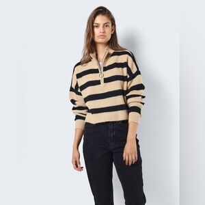 Noisy May Alice Half Zip Knit Sweater
